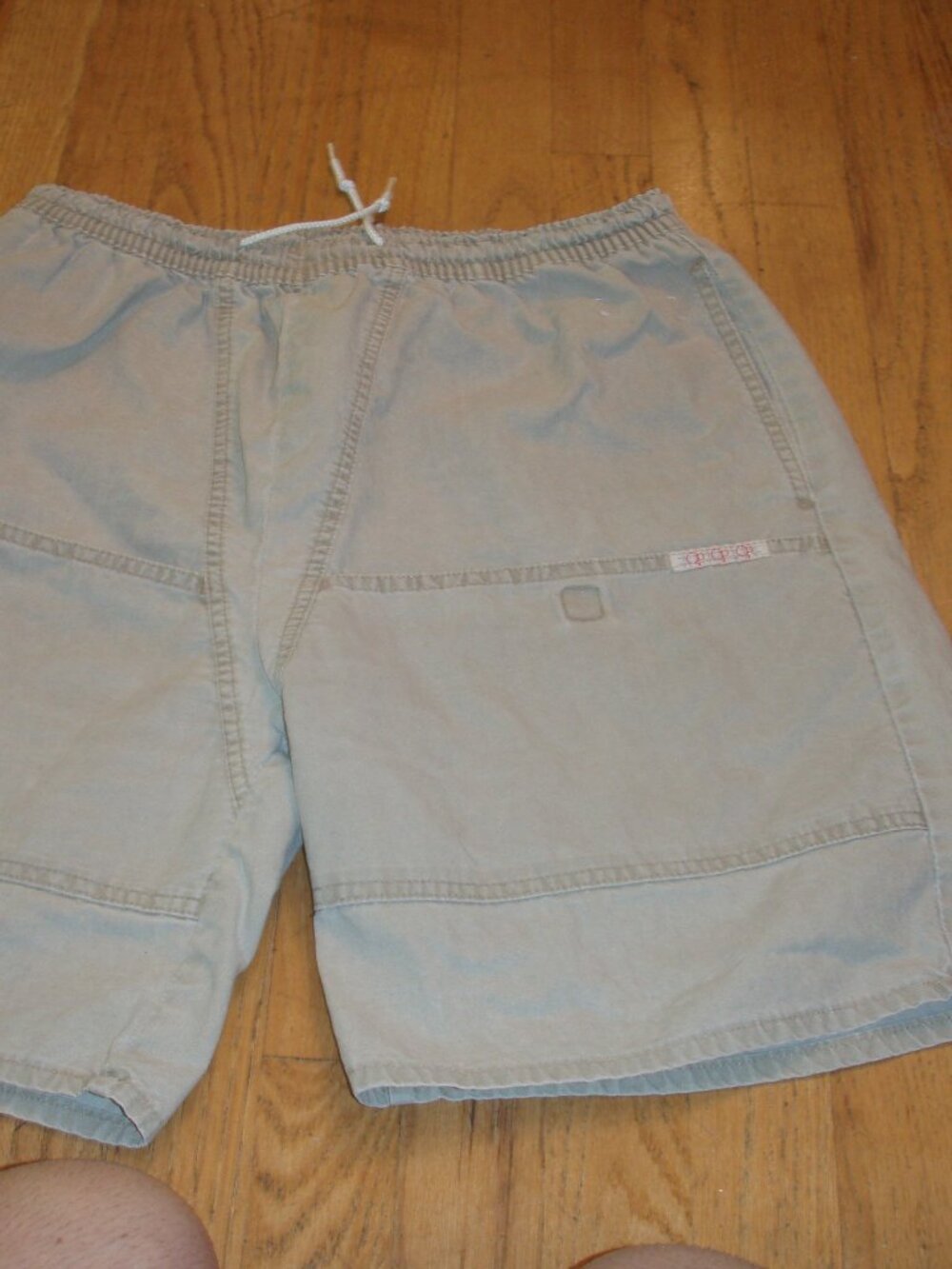 vintage 1980s OP Ocean Pacific USA surfer skater khaki cotton Shorts L 77671-21v